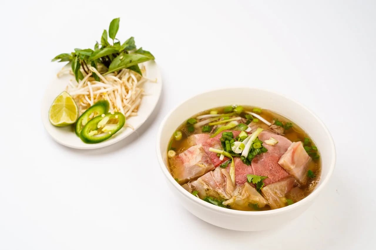 Pho with Rare Steak and Tendon