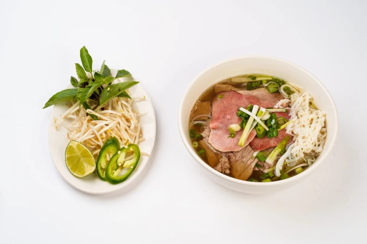 Pho with Rare Steak and Tripe